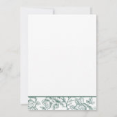 Franse Toile en Sage Green Bow Kaart (Achterkant)