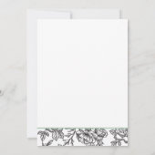 Franse Toile en Saliegroen Lint Kaart (Achterkant)