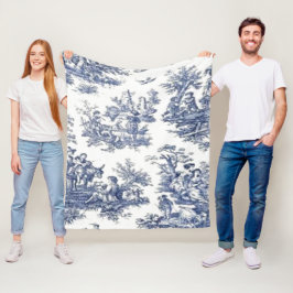 Franse Toile Fleece Deken