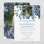  Franse Toile Floral Bruidsmeisjes Luncheon Kaart (Voorkant / Achterkant)