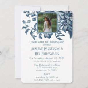  Franse Toile Floral Bruidsmeisjes Luncheon Kaart