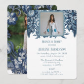  Franse Toile Floral Brunch en Bubbly Kaart (Voorkant / Achterkant)