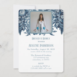  Franse Toile Floral Brunch en Bubbly Kaart