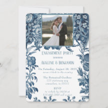  Franse Toile Floral Photo Engagement Party