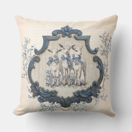 Franse Toile | Geboorte drie schapen Kussen