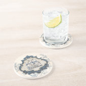  Franse Toile | Geboorte drie schapen Zandsteen Onderzetter (Zijkant)