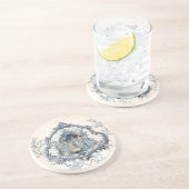 Franse Toile | Geboorte Zandsteen Onderzetter (Zijkant)