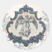  Franse Toile | Geboortehoek Ronde Sticker (Voorkant)