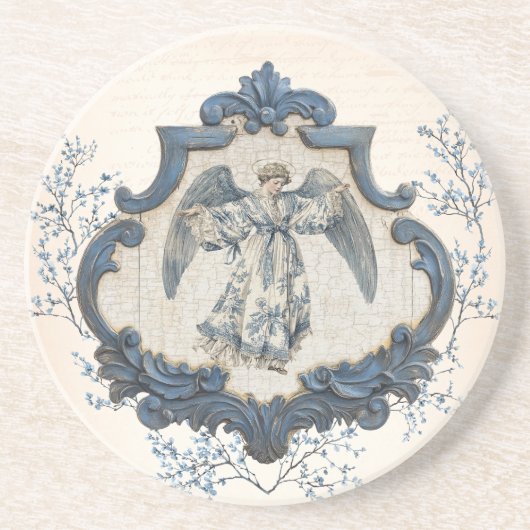  Franse Toile | Geboortehoek Zandsteen Onderzetter (Voorkant)