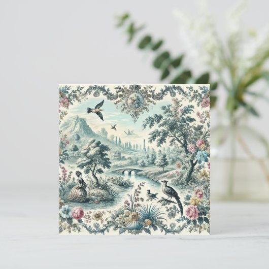 Franse  toile Kaart (Staand voorkant)