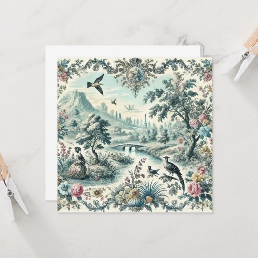 Franse  toile Kaart (Voorkant / Achterkant in situ)