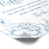 FRANSE TOILE Luier Raffle Baby shower Sign Poster (Hoek)