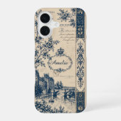 Franse Toile Monogram iPhone 16 Hoesje (Achterkant)