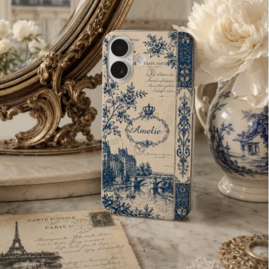 Franse Toile Monogram iPhone 16 Hoesje