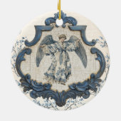  Franse Toile Nativity | kerstengel Keramisch Ornament (Achterkant)