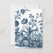  Franse Toile Photo Wedding RSVP Kaarten (Achterkant)