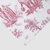 Franse Toile Rode Decoupage Hete Luchtballon Mense Tissuepapier (Detail)