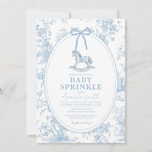 Franse Toile Schommelend Paard Baby Shower Kaart