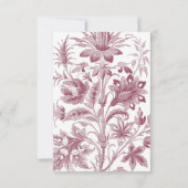 Franse Toile Stof Roze Bloem Bedankt voor de Bruil (Achterkant)