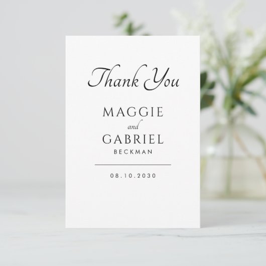 Franse Toile Stof Roze Bloem Bedankt voor de trouw (Staand voorkant)