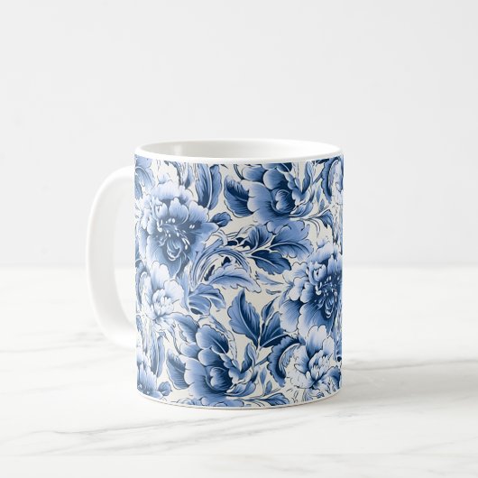 Franse toile & toile de Jouy. Blauw. Mok