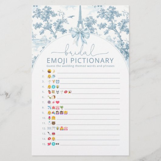 Franse Toile Vrijgezellenfeest emoji Pictionary sp (Voorkant)