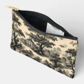 Franse Toile - Zwart Design op Crème Etui (Open)