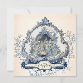 Franse toiletartikelen | Chinoiserie Nativity Feestdagenkaart