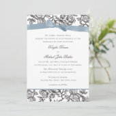 Franse toiletten en blauwe boog kaart (Staand voorkant)