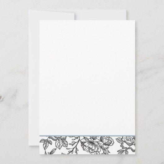 Franse toiletten en blauwe boog kaart (Achterkant)