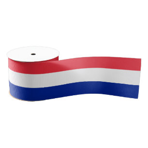 Franse Tricolor Flag & Franse vakantie/sport Grosgrain Lint