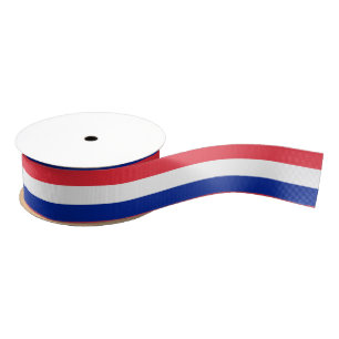 Franse Tricolor Flag & Franse vakantie/sport Grosgrain Lint