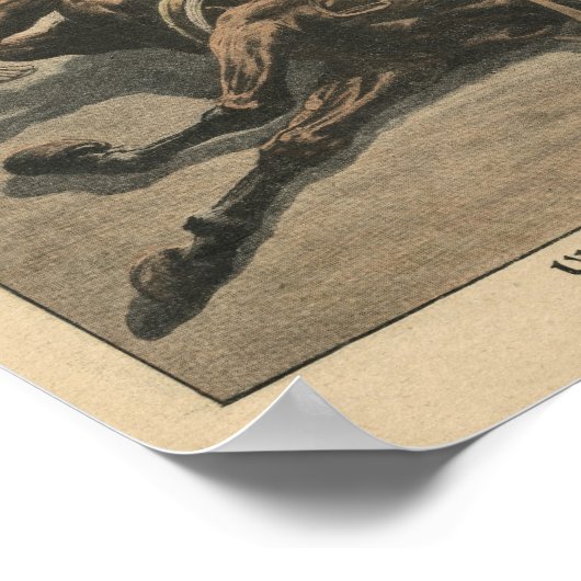 Franse troepen in de Sahara Poster (Hoek)