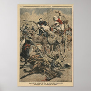 Franse troepen in de Sahara Poster