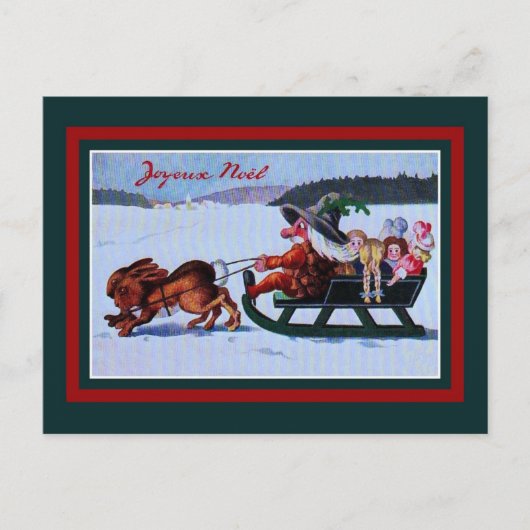 Franse trol als kerstman Feestdagenkaart (Voorkant)
