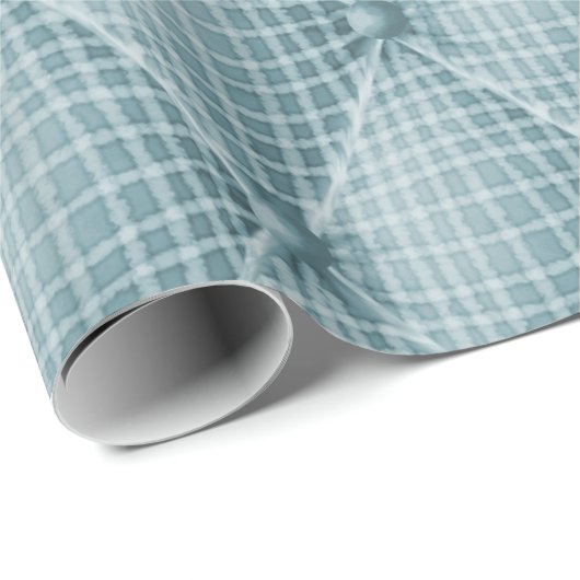 Franse trompe L'oeil Tufted Cushion Blue Diamond Cadeaupapier (Rol Hoek)