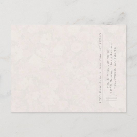 Franse tuin - aankondigingskaart (Achterkant)