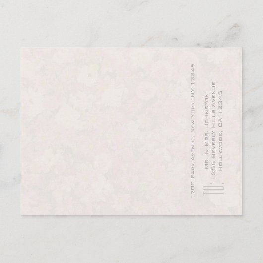 Franse tuin - aankondigingskaart (Achterkant)