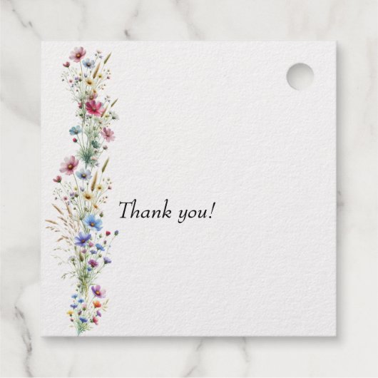 Franse Tuin Bloem Bedankjes Labels (Achterkant)