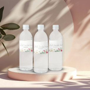 Franse tuin bloem bruidsshower waterfles etiket