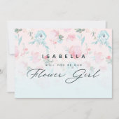 Franse Tuin Bloemen Bloem Meisje Aanzoekkaart (Voorkant)