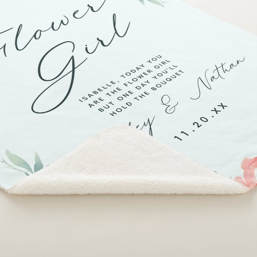 Franse Tuin Bloemen Pioen Bloemenmeisje Quote Sherpa Deken (3/4)