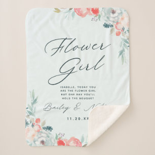 Franse Tuin Bloemen Pioen Bloemenmeisje Quote Sherpa Deken