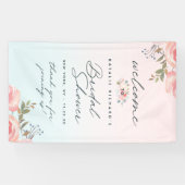 Franse Tuin Bloemen Pioen Vrijgezellenfeest Welkom Spandoek (Horizontaal)