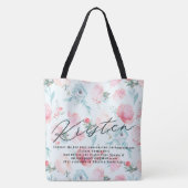 Franse Tuin Bloemenpioen Moeder van de bruidegom Tote Bag (Achterkant)