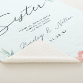 Franse tuin bloemige pioen zuster bruiloft citaat sherpa deken (3/4)