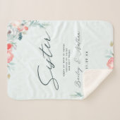 Franse tuin bloemige pioen zuster bruiloft citaat sherpa deken (Voorkant (horizontaal))