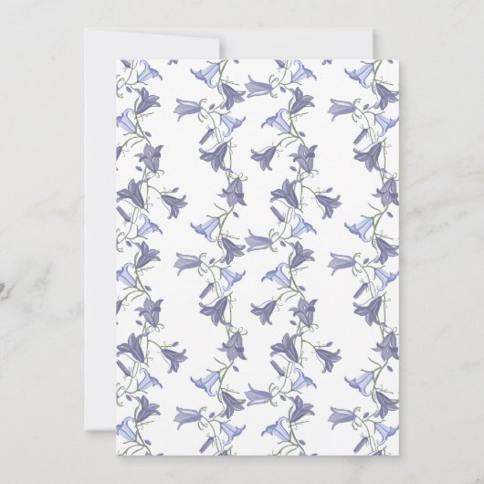 Franse tuin Bluebell Flowers Vrijgezellenfeest Kaart (Achterkant)