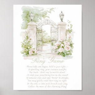 Franse Tuin Chateau Pastel Ring Game Bruids Poster