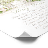 Franse Tuin Chateau Pastel Ring Spel Bruid Poster (Hoek)